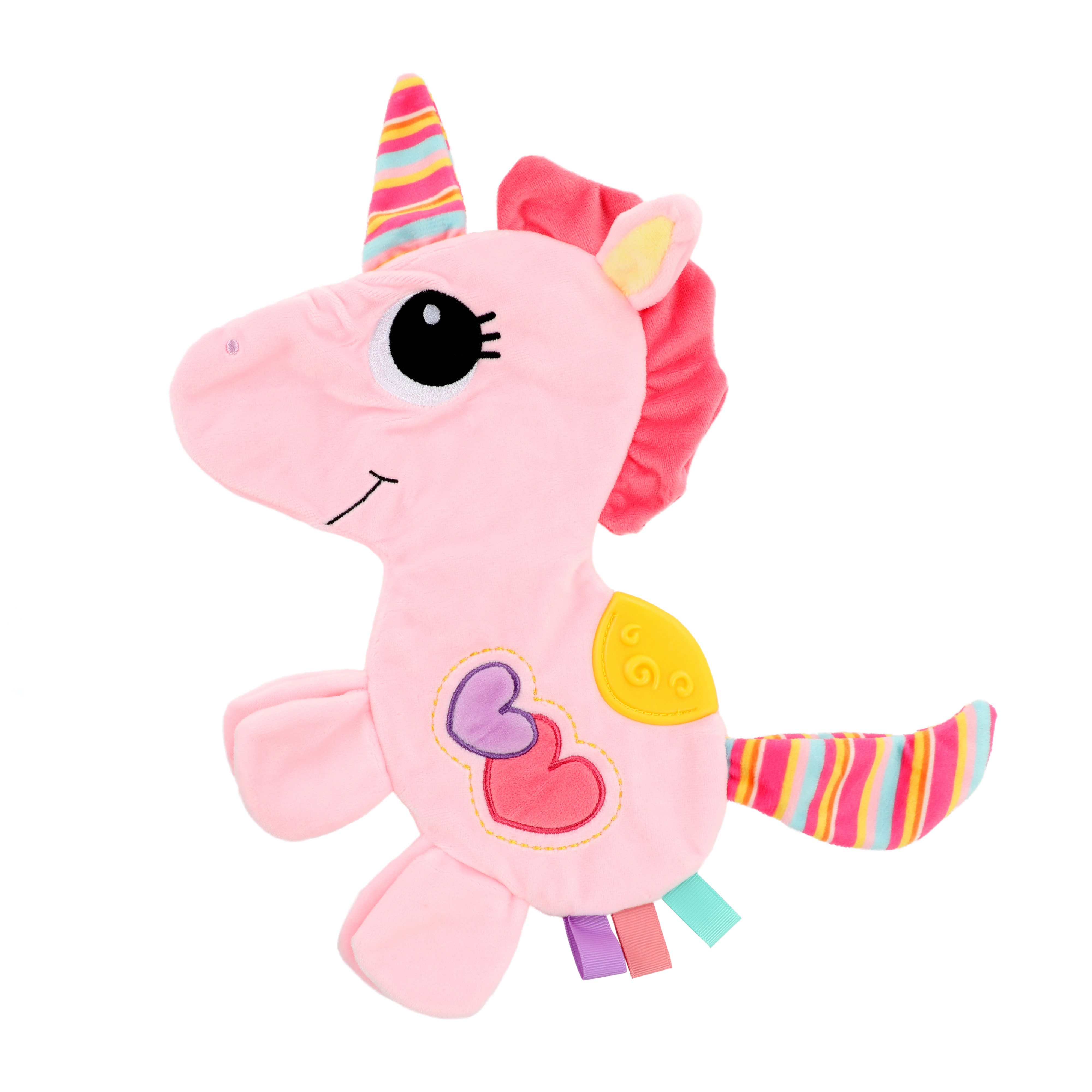 Toi-Toys Kuscheltier Toi-Toys LITTLE STARS Baby Knistertuch – Einhorn Schmusetuch, Einhorn-Design
