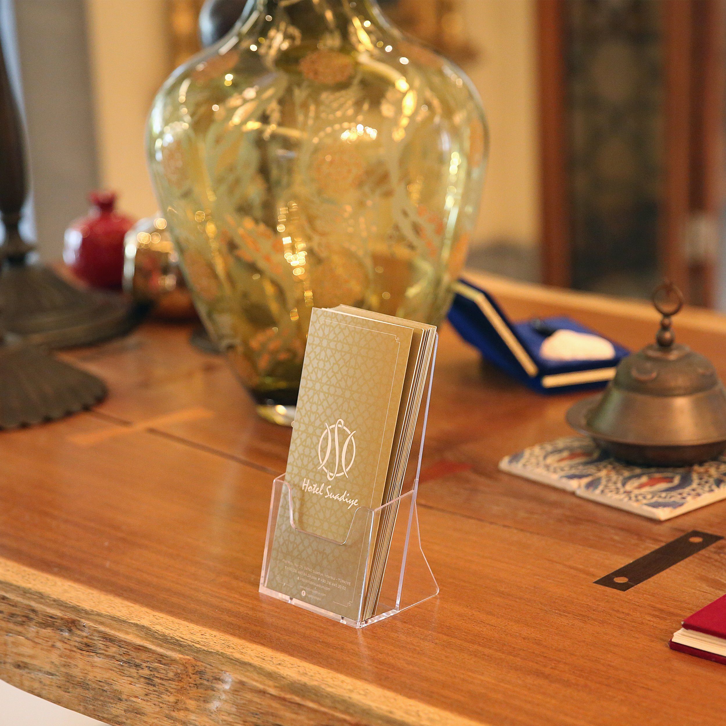 ogoPLUS Zeitungsständer Prospektständer DIN lang Hochformat Prospekthalter Flyer-Ständer (Prospektbox, Tisch-Aufsteller), Optimale Präsentationsfläche für Ihre Flyer und Prospekte