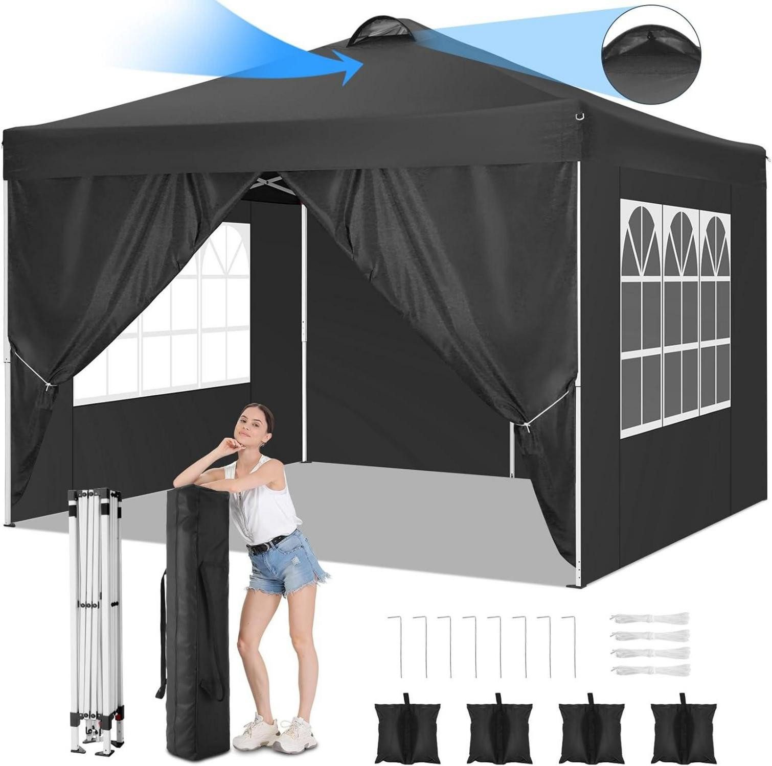 COBIZI Faltpavillon Pavillon 3x3 Faltpavillon UV-Schutz günstig online kaufen