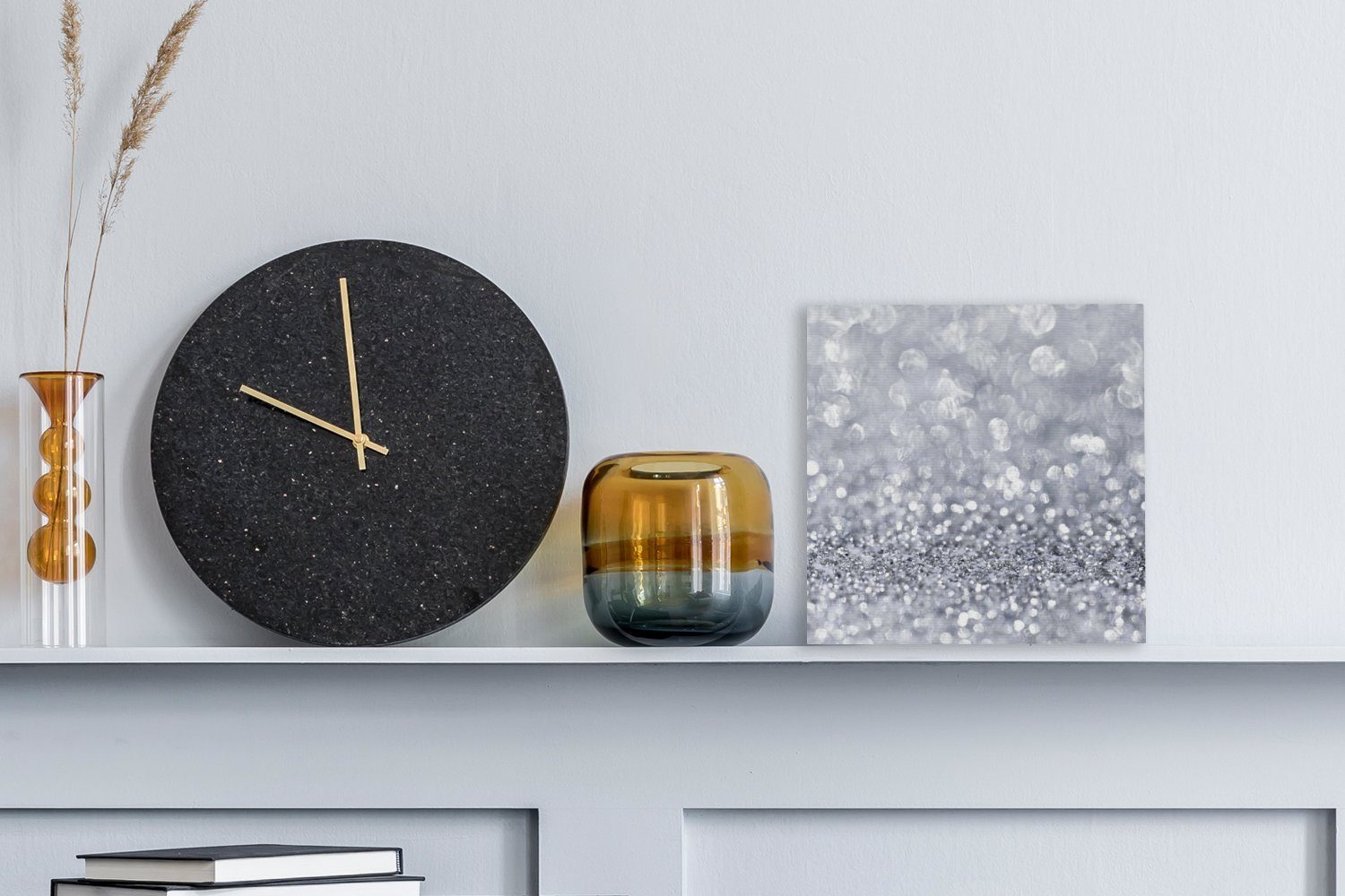 OneMillionCanvasses® Leinwandbild Silber glitzert, Fotodruck (1 St), Wandbi günstig online kaufen