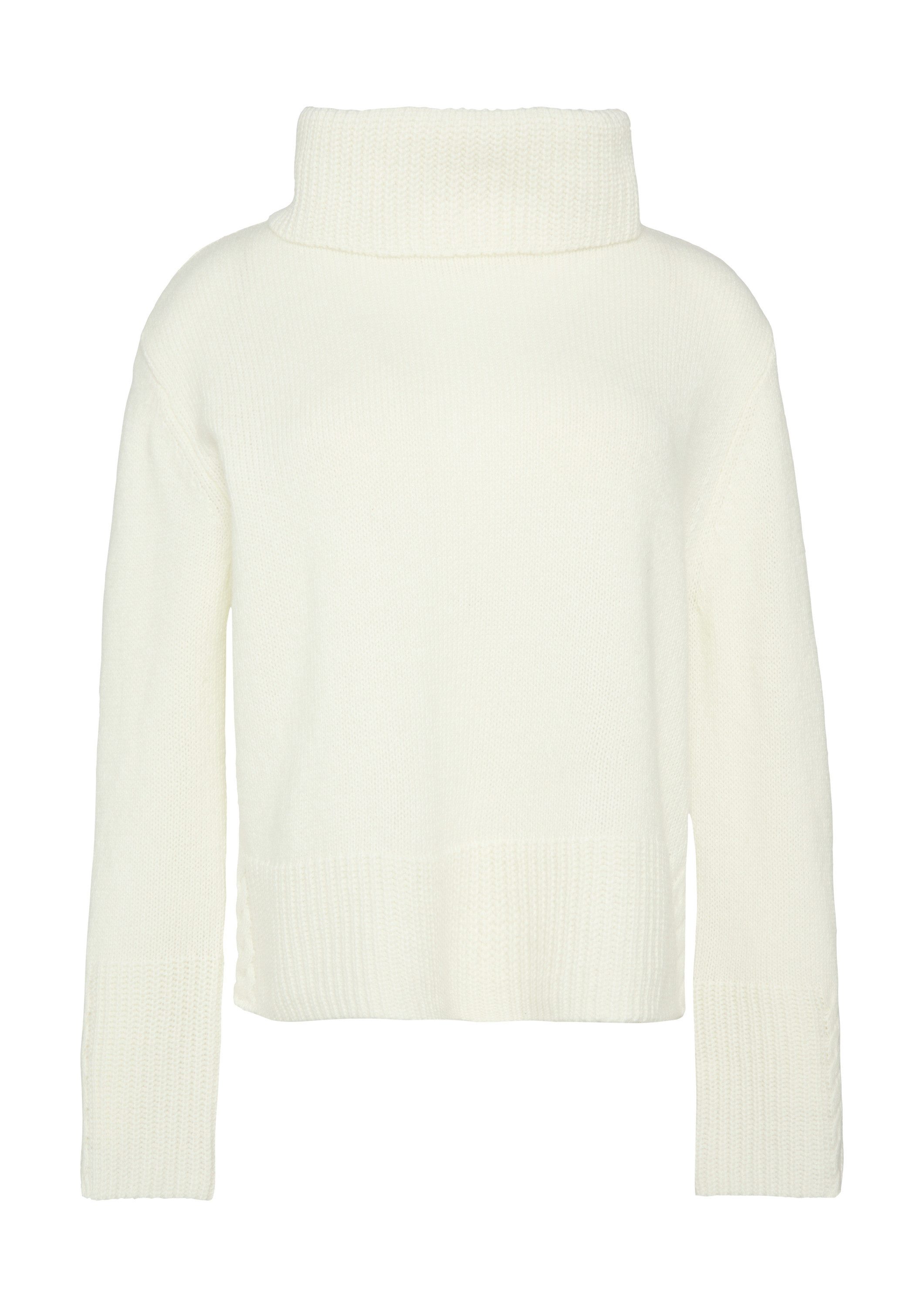 comma Longpullover Strickpullover Rollkragenpullover mit Zopfdetail günstig online kaufen