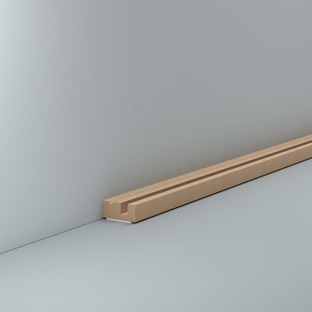 Südbrock Sockelleiste Montageprofil für Heizrohrverkleidung, L: 255 cm, H: 1.2 cm, 1-St.