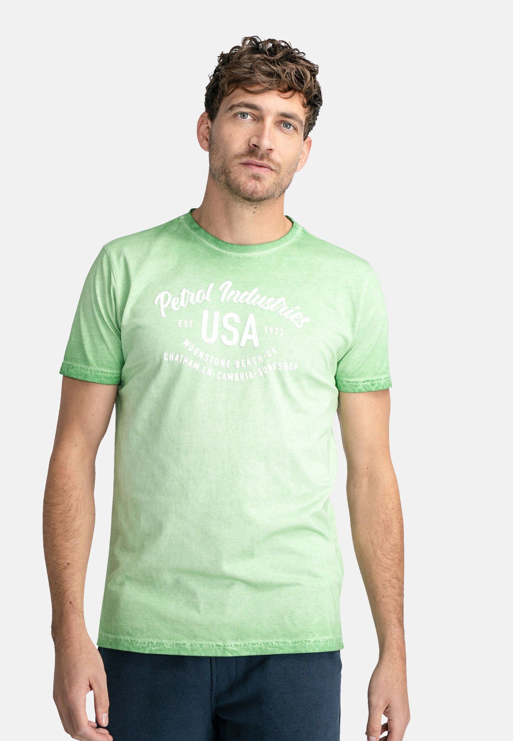 Petrol Industries T-Shirt Kurzarmshirt Classic T-Shirt Print hellgrün