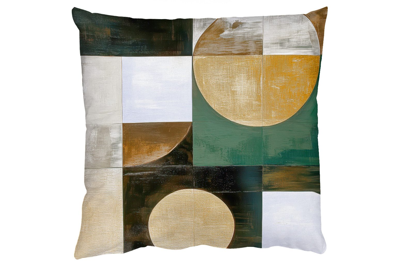 Dekokissen Abstrakt - Gold - Bronze - Formen - Geometrisch