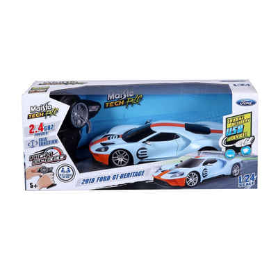 Maisto Tech Spielzeug-Auto »Maisto-Tech 1:24 Ford GT ´19 "Gulf" (2,4 GHz) USB«, Pistolengriff-Controller, Hochdetailliert