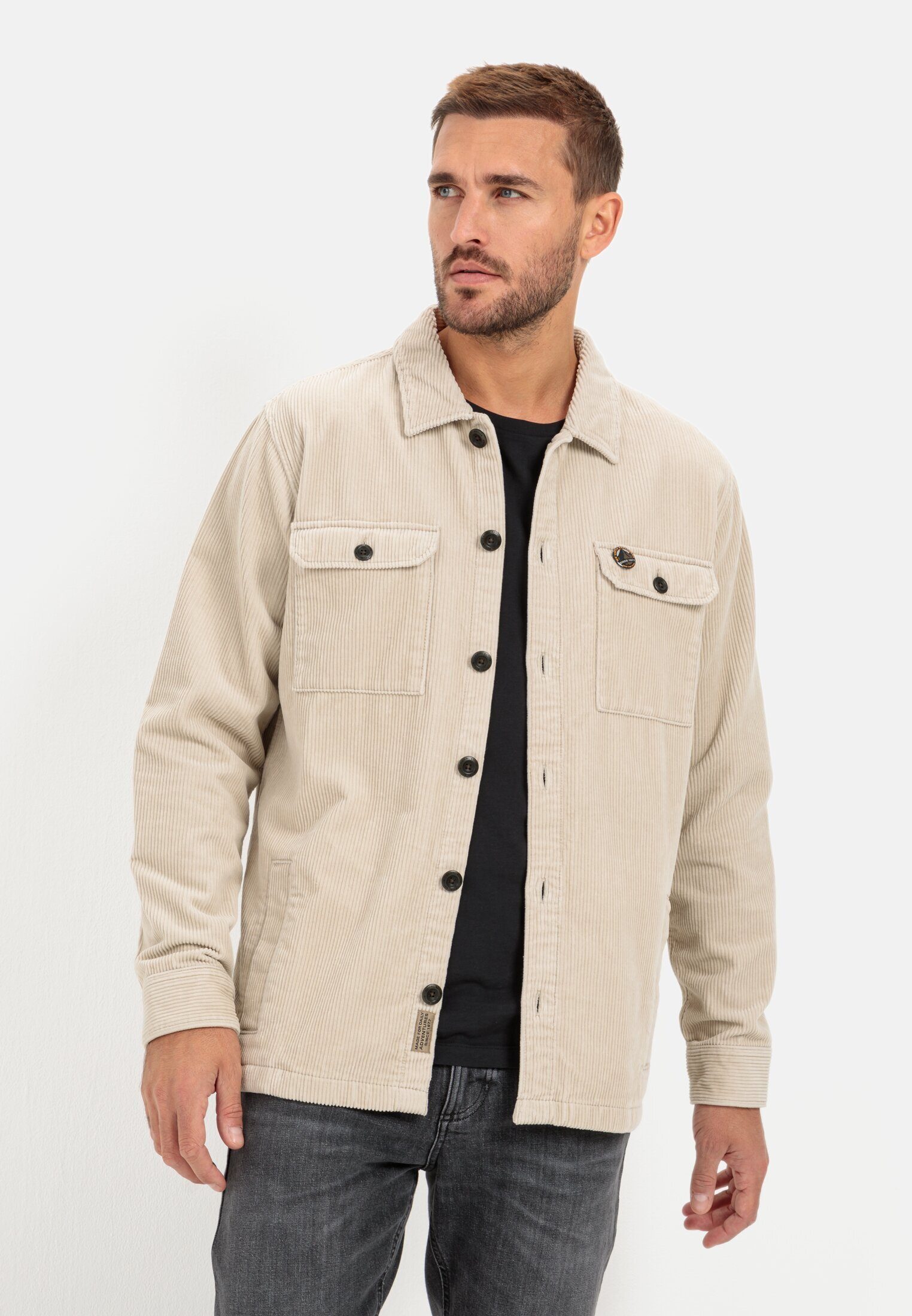 Hemdjacke aus reiner Baumwolle