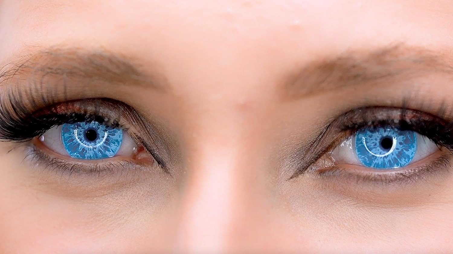 MeralenS Motivlinsen Farbige Kontaktlinsen mit/ohne Sehstärke 'Ice Blue'