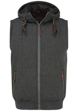 Indicode Softshellweste IDLecter Herren Outdoor-Weste mit Kapuze