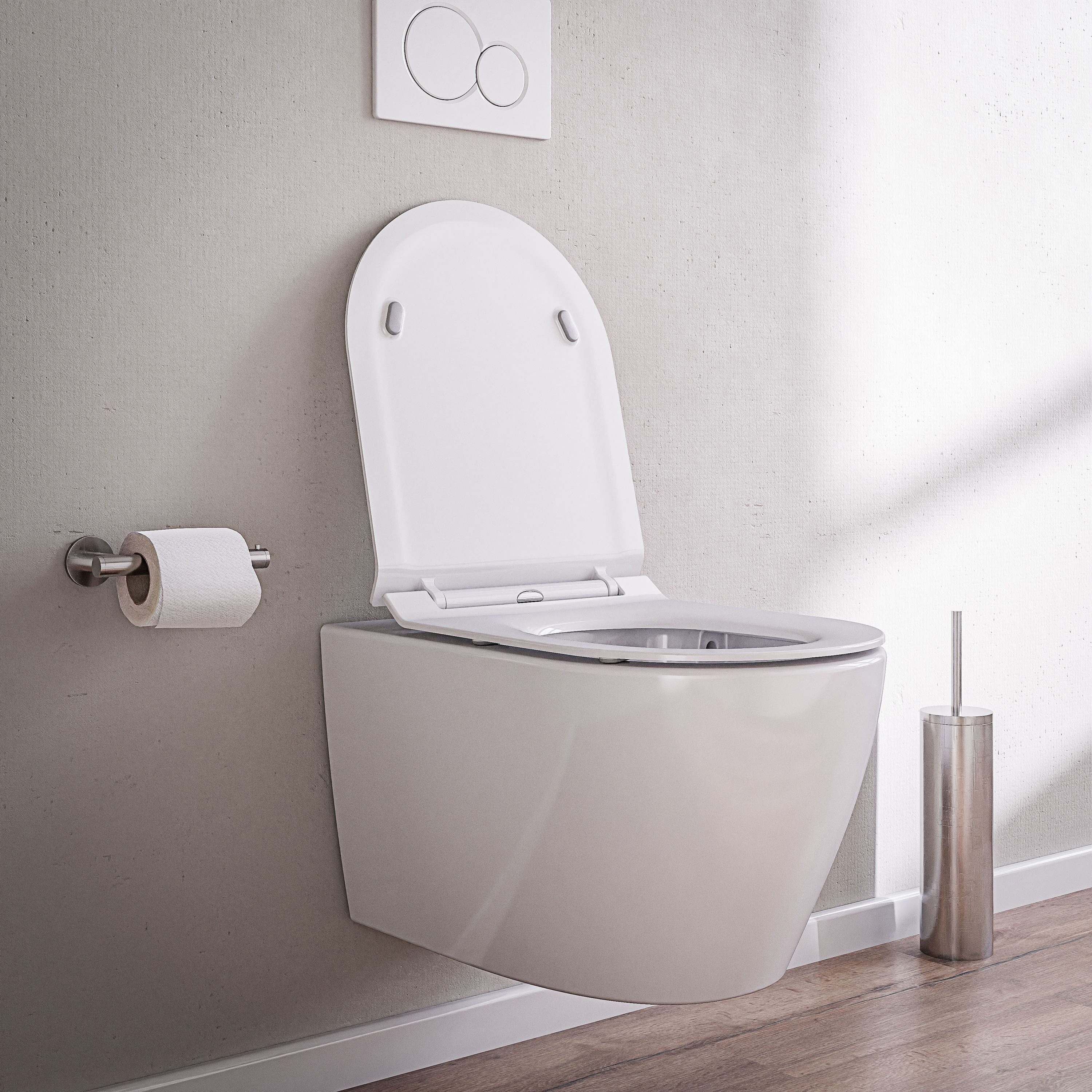 Bernstein Tiefspül-WC B-8030R, Wand-WC, spülrandlos, Softclose-Sitz-Superfl günstig online kaufen