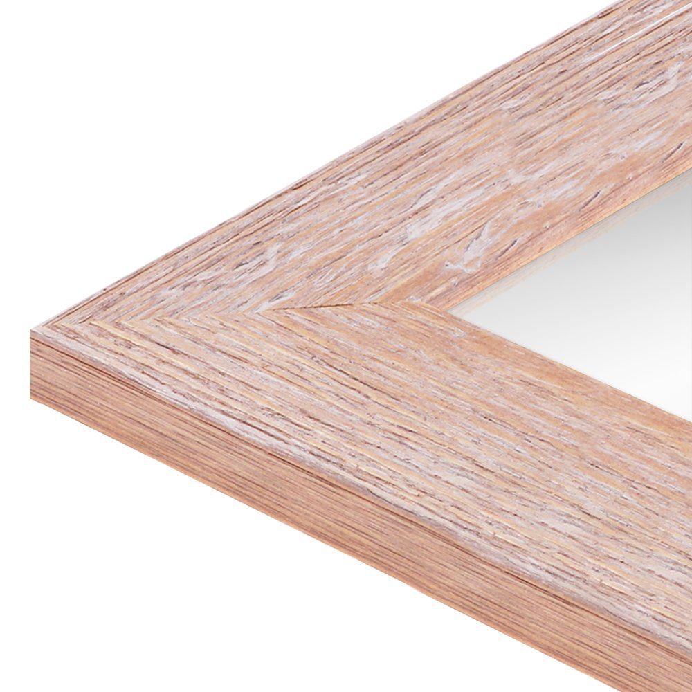 WANDStyle Wandspiegel H380, Eiche-Optik, aus Massivholz im Stil Klassisch