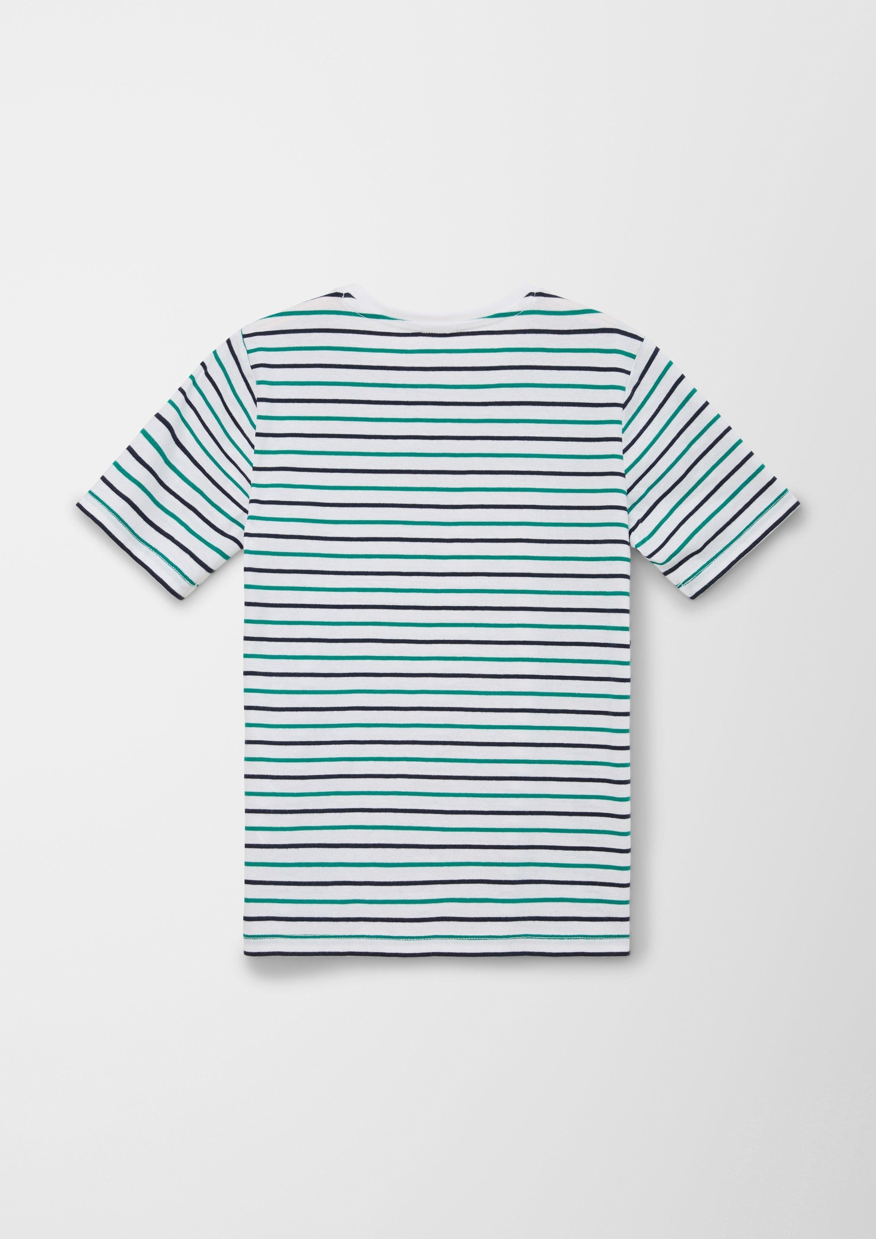 Streifen T-Shirt Kurzarmshirt weiß mit s.Oliver