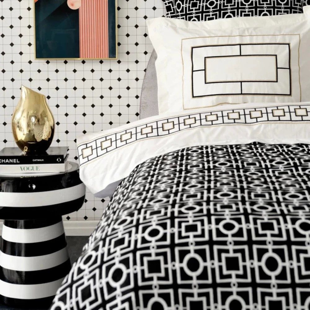 Karaca Bettwäsche Karaca Home Minerva Schwarzes Doppelbett Besticktes Bettb günstig online kaufen