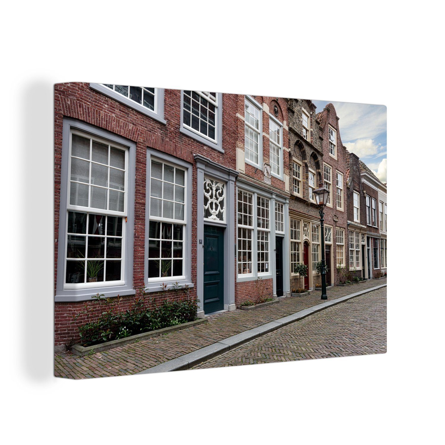 OneMillionCanvasses® Leinwandbild Huizen - Dordrecht - Niederlande, (1 St), Wandbild Leinwandbilder, Aufhängefertig, Wanddeko, 30x20 cm