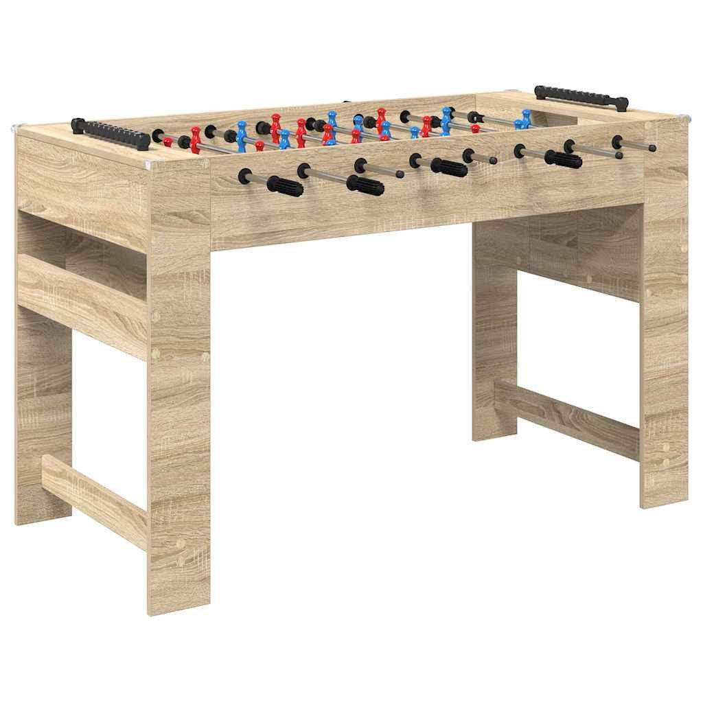 Kickertisch Tischfußballtisch Sonoma-Eiche 125 x 60,5 x 80 cm Holzwerkstoff