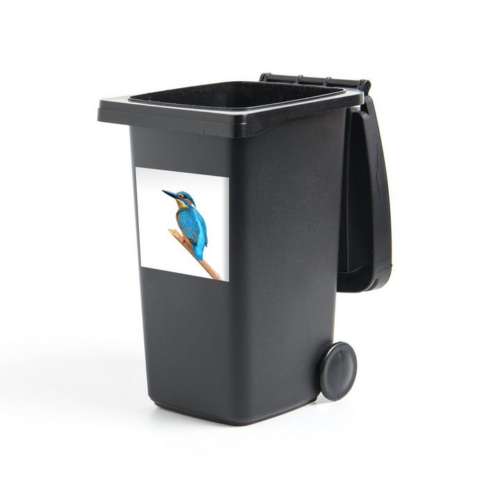 MuchoWow Wandsticker Eisvogel - Äste - Weiß (1 St) Mülleimer-aufkleber Mülltonne Sticker Container Abfalbehälter
