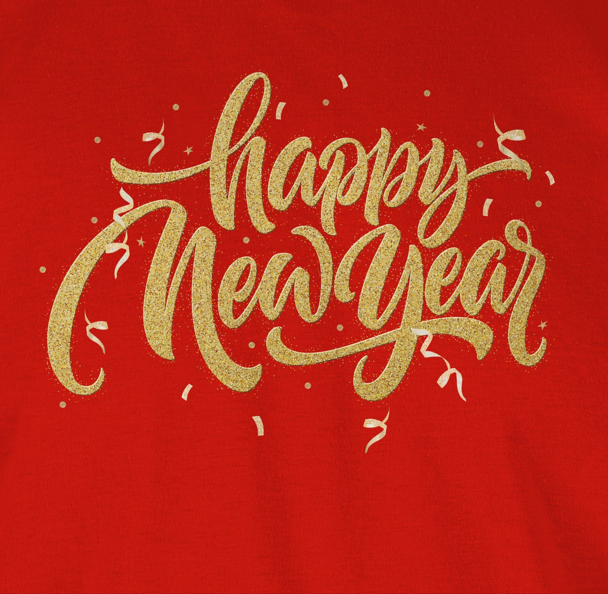 Happy 05 New Erwachsene T-Shirt Silvester Year Shirtracer Rot