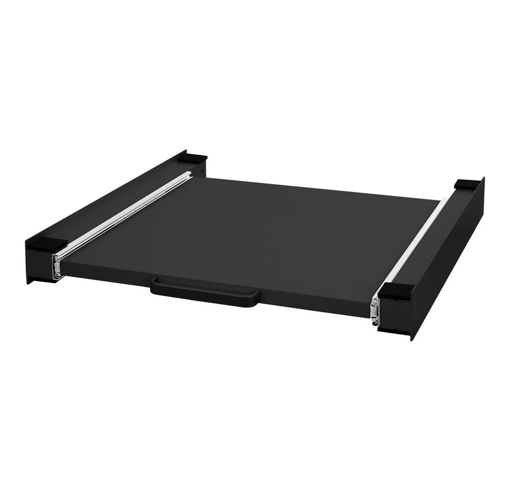 ML-DESIGN Zwischenbaurahmen Waschmaschinenzubehör Stapelrahmen Verbindungrahmen für Trockner (1-St), Waschmaschinen Zwischenbausatz mit Ablage 60x60x7,5cm Stahl schwarz