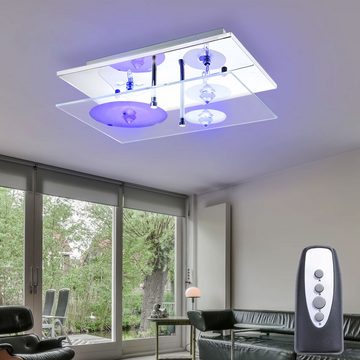 etc-shop LED Deckenleuchte, Leuchtmittel nicht inklusive, Farbwechsel, Deckenleuchte Lampe Fernbedienung mit Farbwechsel Wohnzimmerleuchte