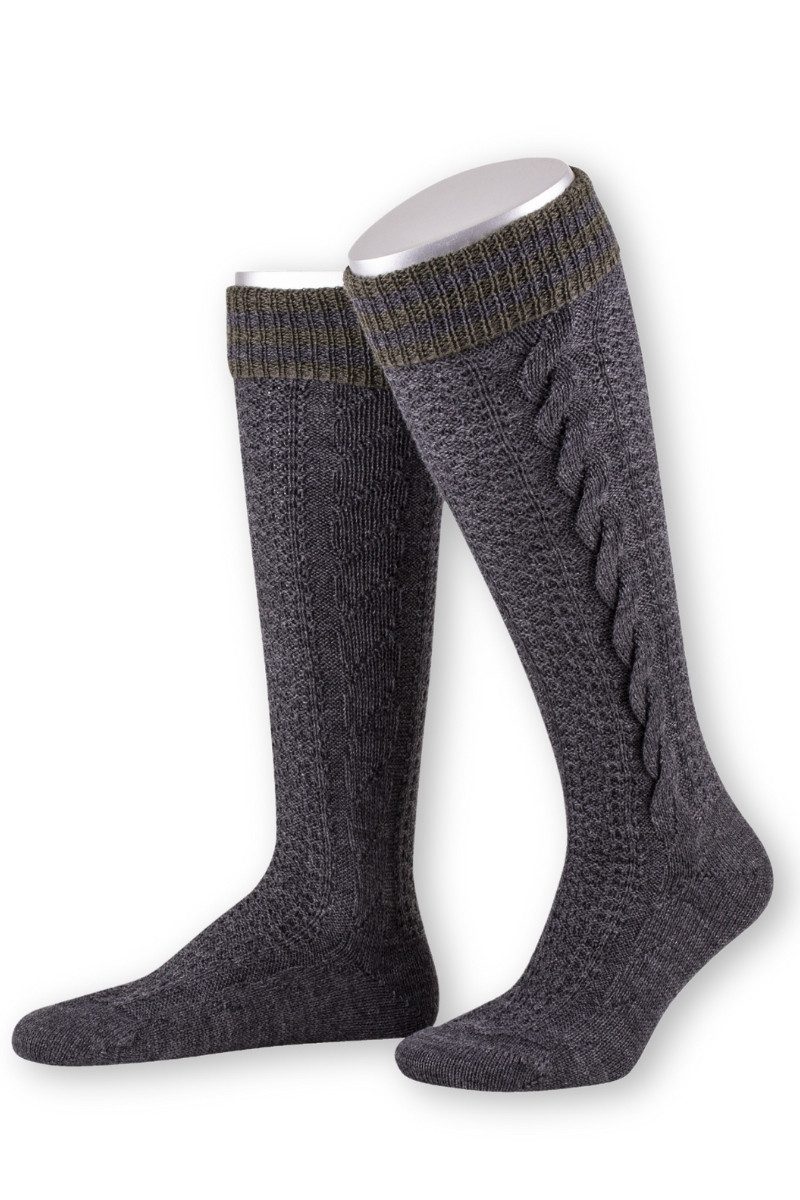 Lusana Trachtensocken Trachten Kniestrümpfe - L8995R günstig online kaufen