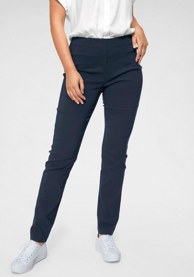 NAVIGAZIONE Röhrenhose Schlupfhose aus Bengalin NAVIGAZIONE Röhrenhose Schlupfhose aus Bengalin