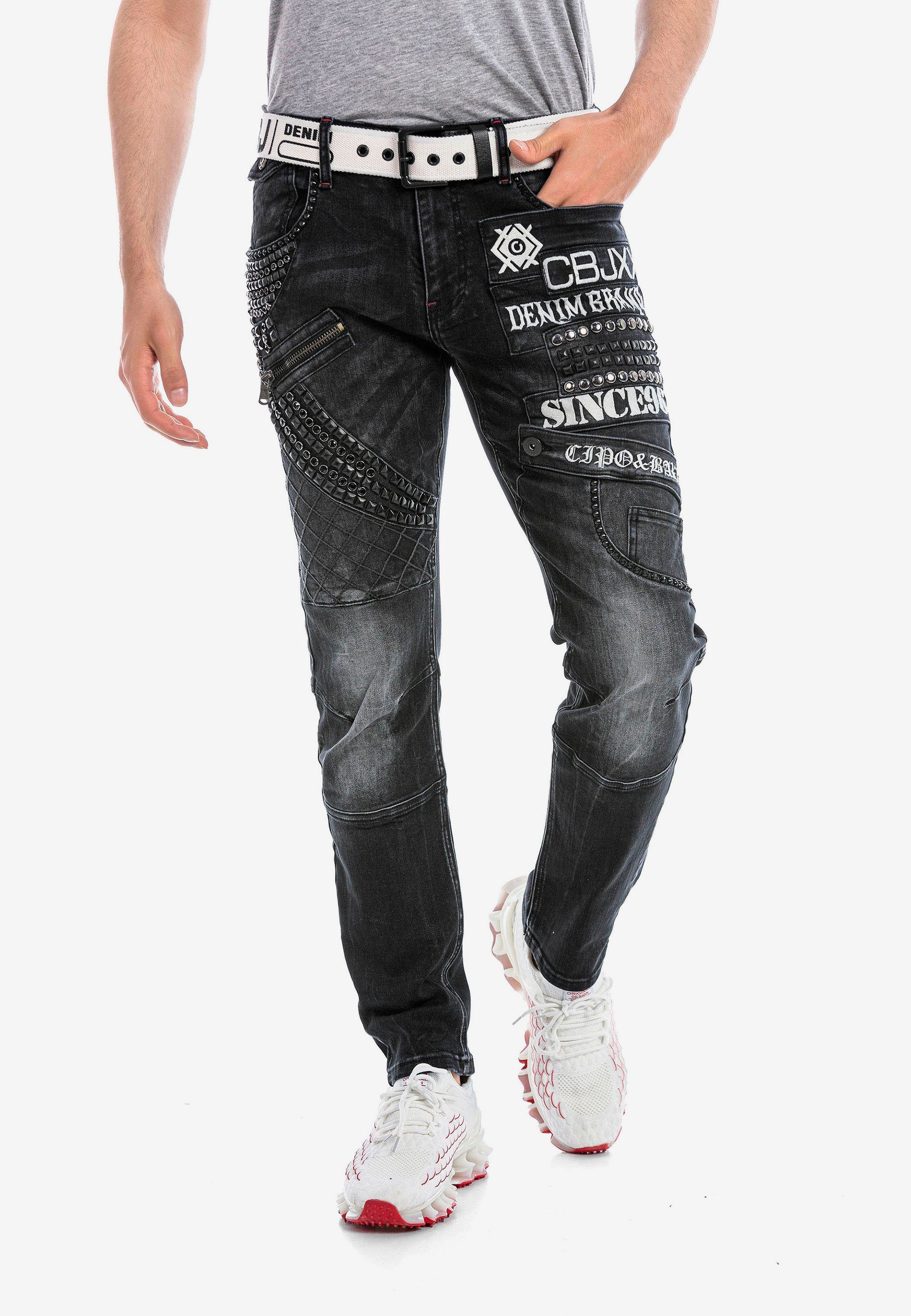 & coolen Cipo Nieten mit Baxx Slim-fit-Jeans