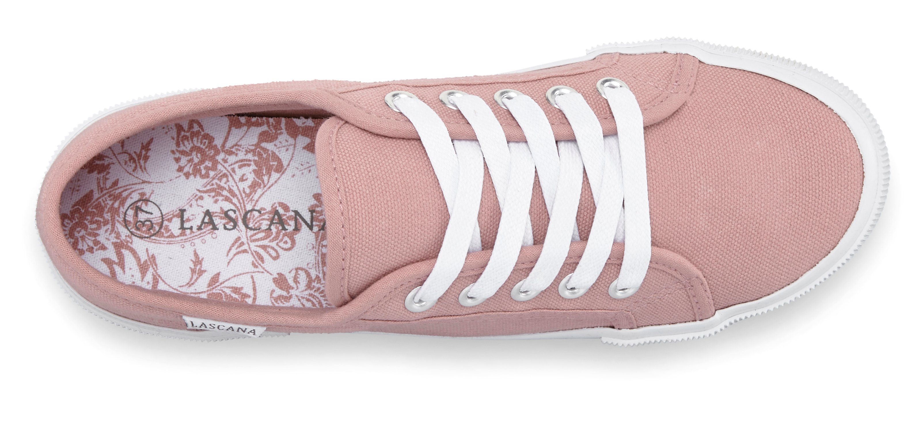 LASCANA Sneaker aus Textil, Schnürhalbschuh, Freizeitschuh, Turnschuh