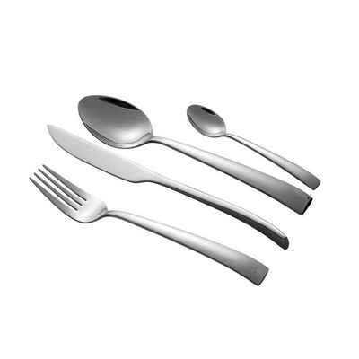 Neuetischkultur Besteck-Set Besteckset 24-teilig Metallic Silver (24-tlg), Edelstahl, Tafelbesteck für 6 Personen