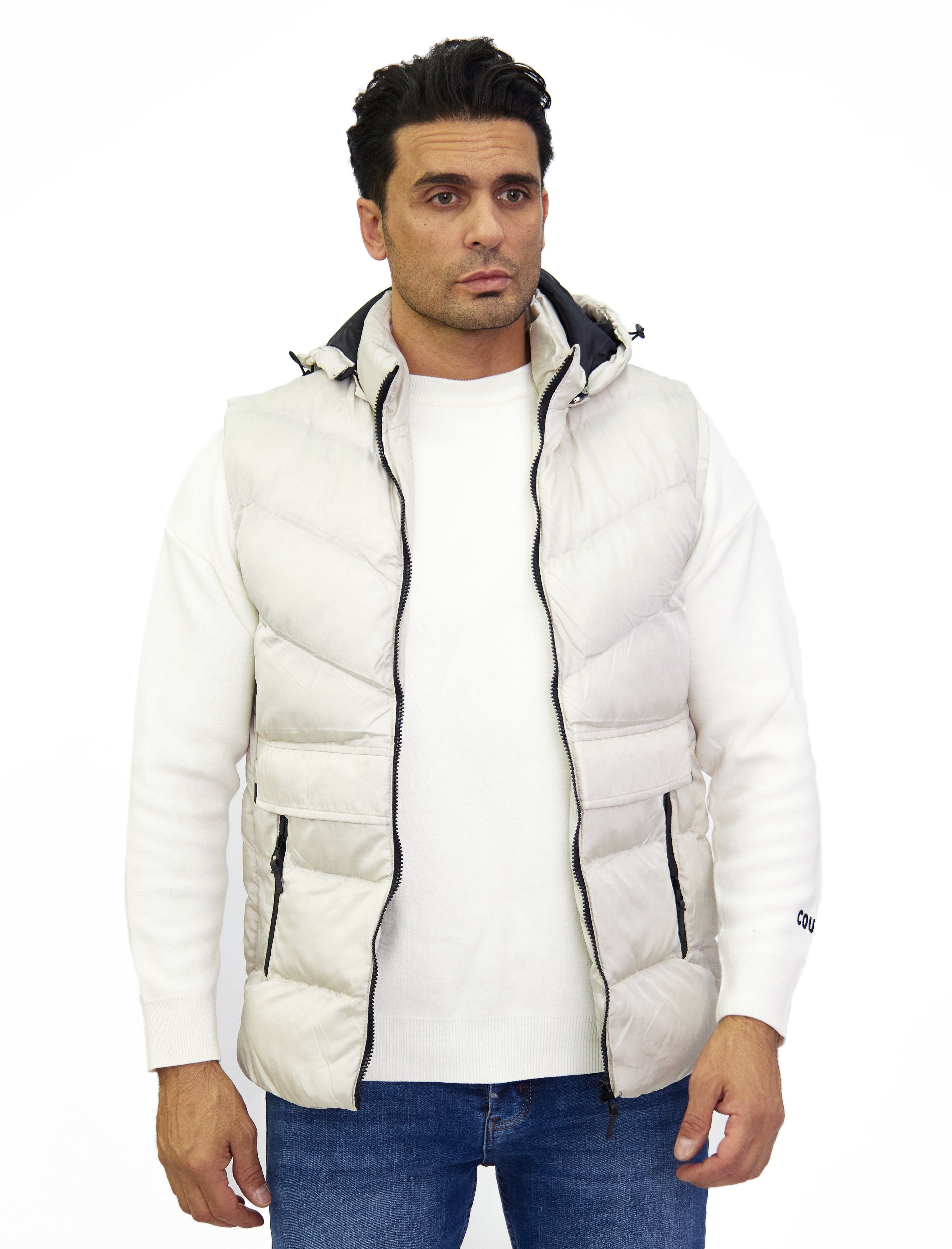 Denim House Steppweste Sportlicher Bodywarmer mit abnehmbarer Kapuze und feinen Details
