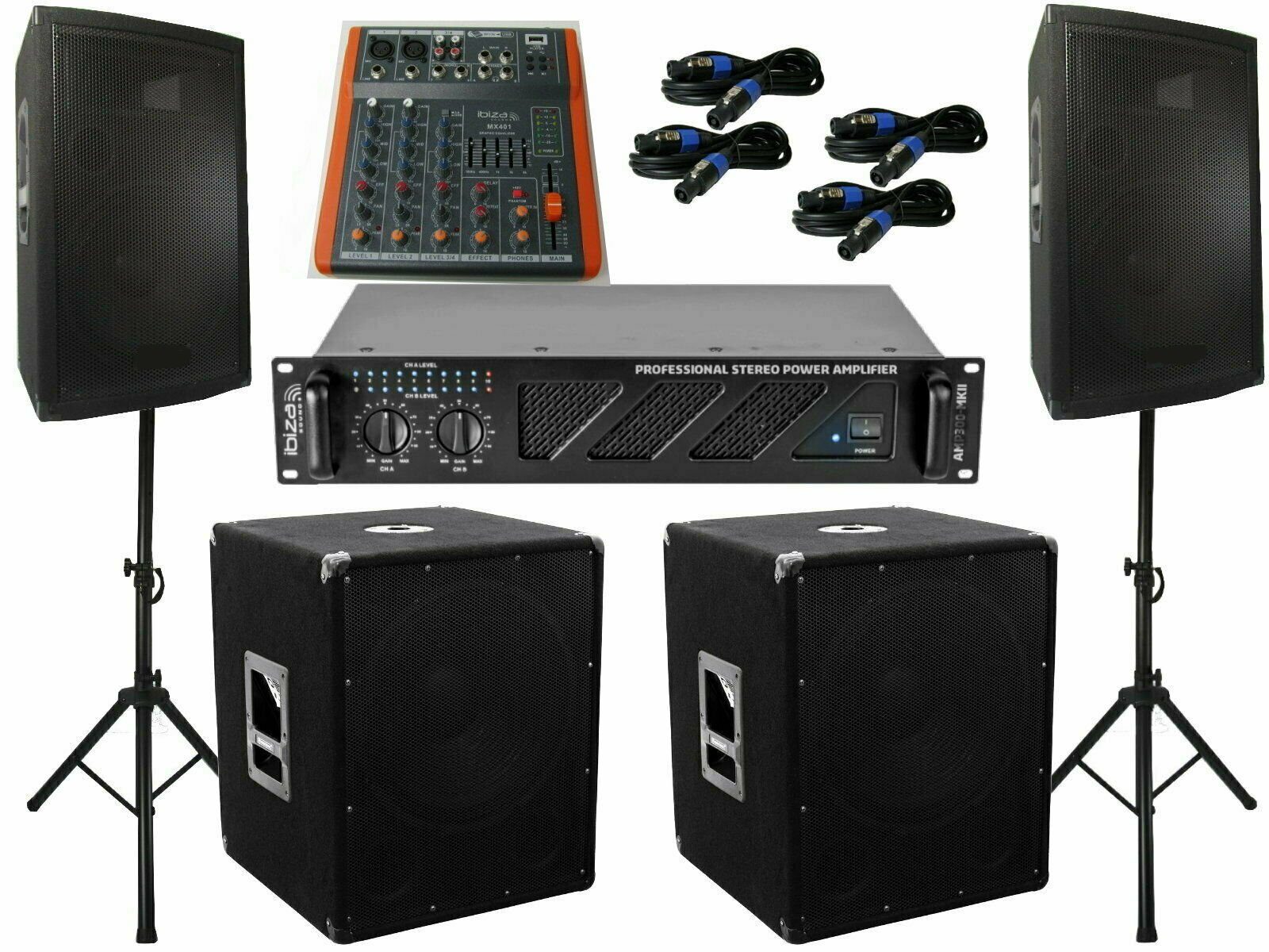 DSX DJ 25 PA Musiker Das Stativ cm 3040W cm 3Wege Set Lautsprecher 2 38 W) Boxen Subwoofer (1400