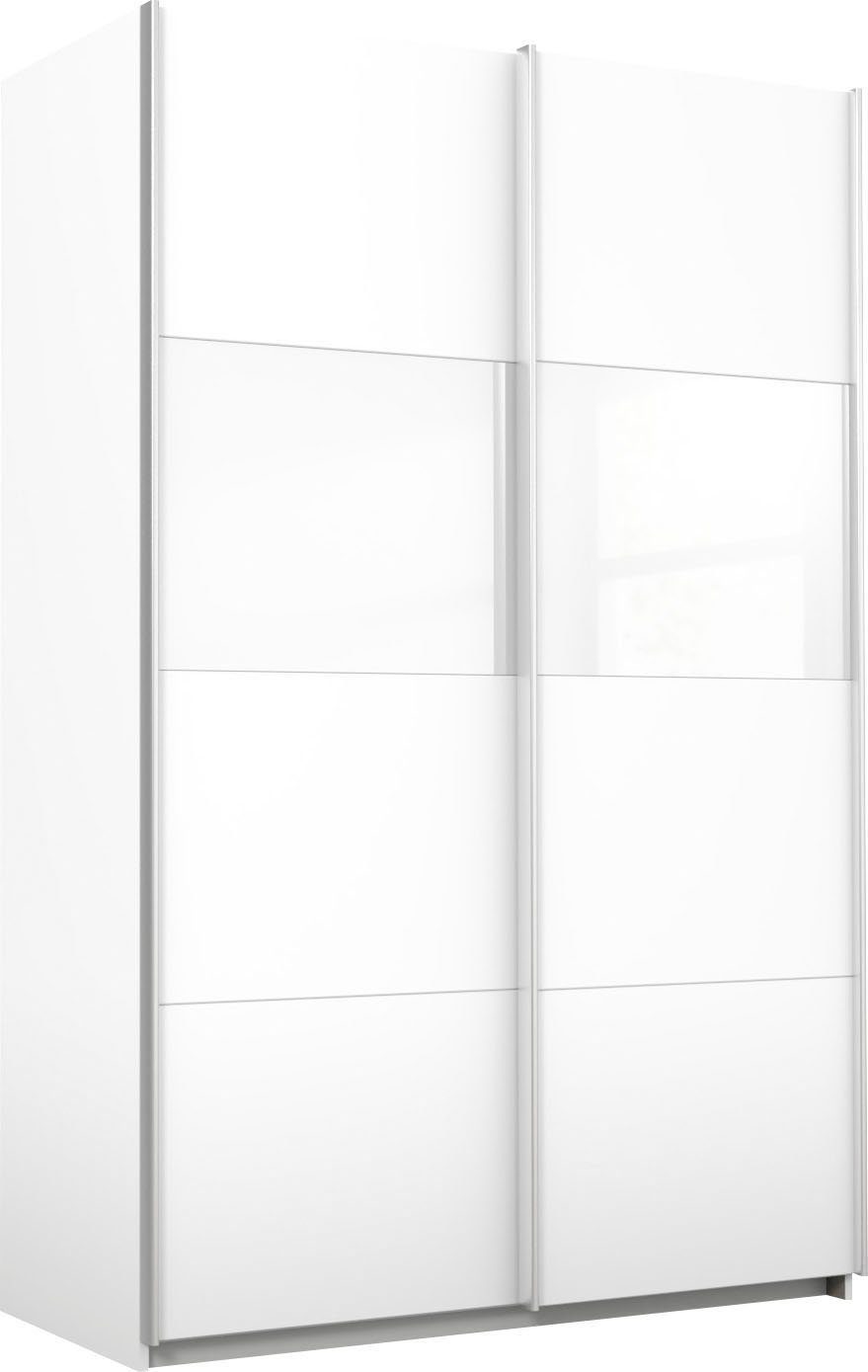 rauch Schwebetürenschrank Glaselementen, individuell mit Breiten 136-271 Quadra gestaltbar der cm sind Schrankfront