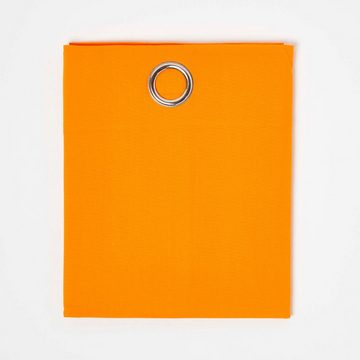 Gardine Gardinen mit Ösen unifarben orange 2er Set 100% Baumwolle, 137x117 cm, Homescapes