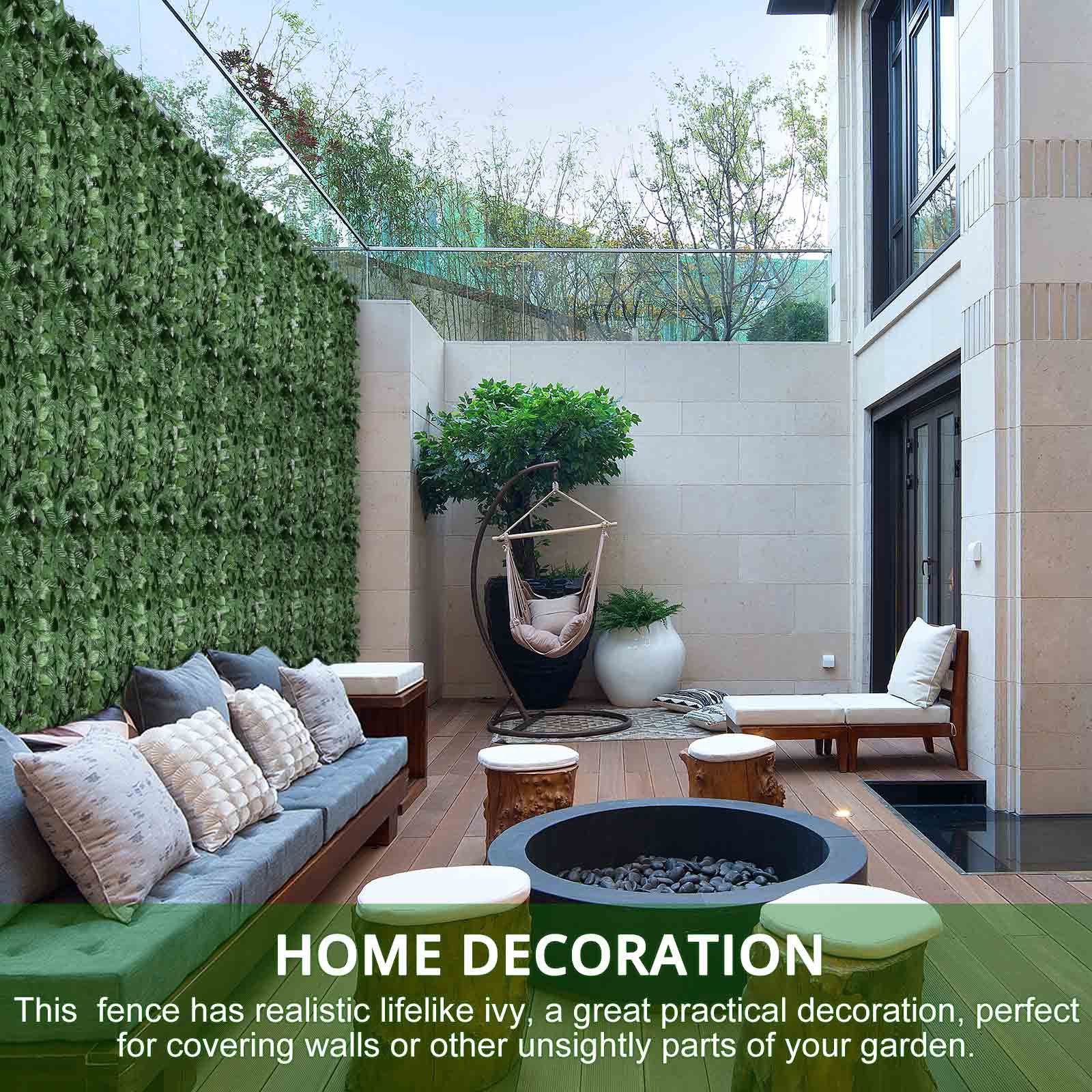 Kunsthecke Green Leaf-Sichtschutz Balkon Sichtschutz Blätterzaun günstig online kaufen