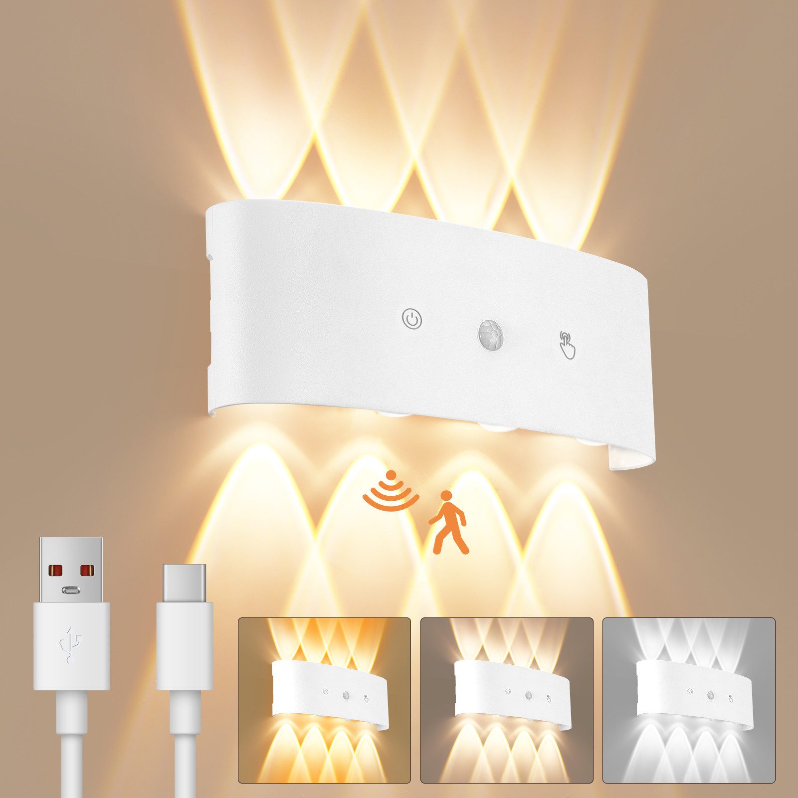 BlingBin Wandleuchte Magnetisch LED Wandlampe mit günstig online kaufen