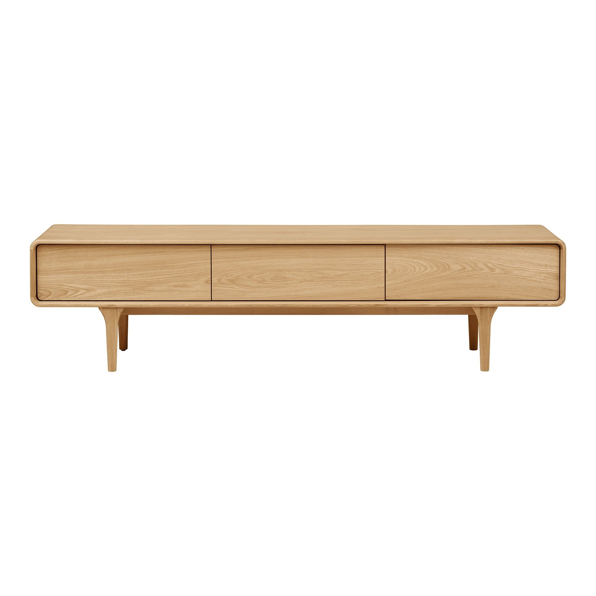 freiraum Lowboard Darwin, in naturfarben, MDF, Eiche - 180x45x45cm (BxHxT)