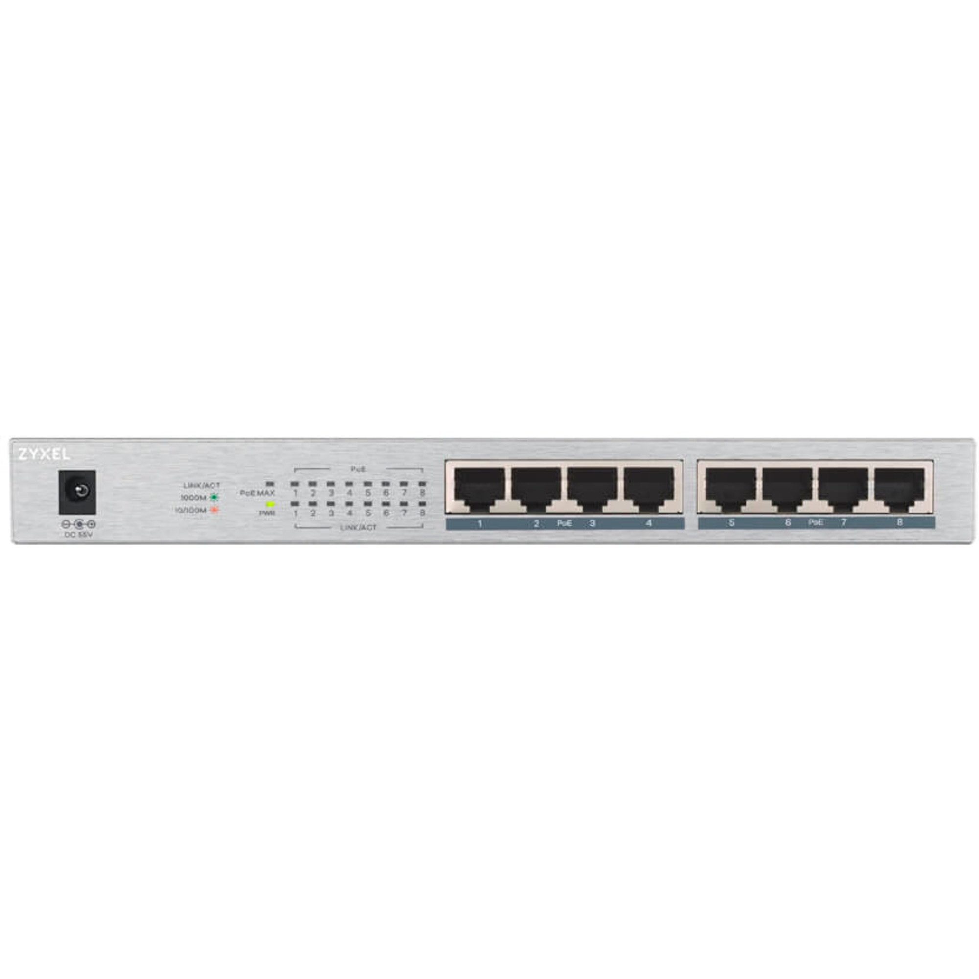 Zyxel Zyxel GS1008HP, Switch, (lüfterlos) Netzwerk-Switch