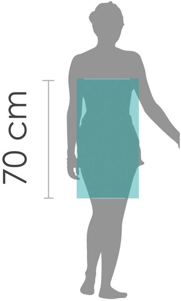 framsohn frottier Sarong Saunakilt Damen, Langform, Frottier, hergestellt in Österreich, Dehnbund & Druckknöpfe variabel verstellbar – Bild 2 von 3