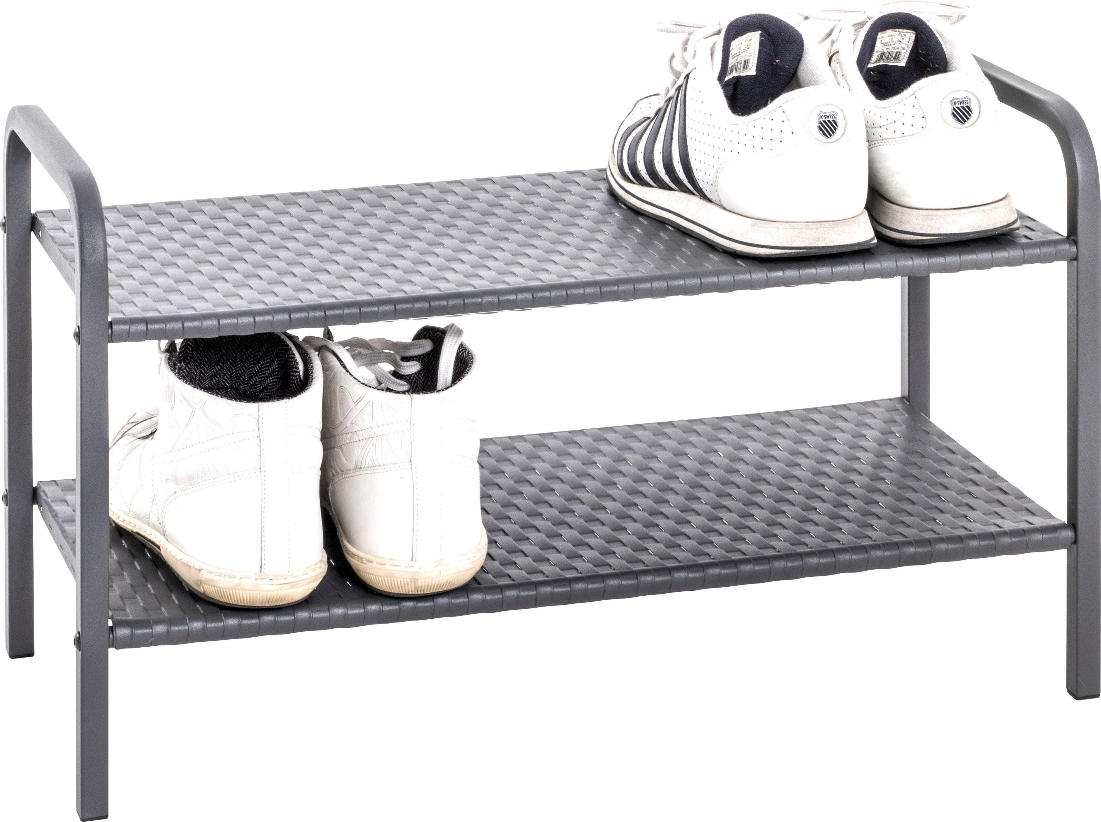 HAKU Schuhregal, aus Stahlrohr in grau pulverbeschichtet online kaufen