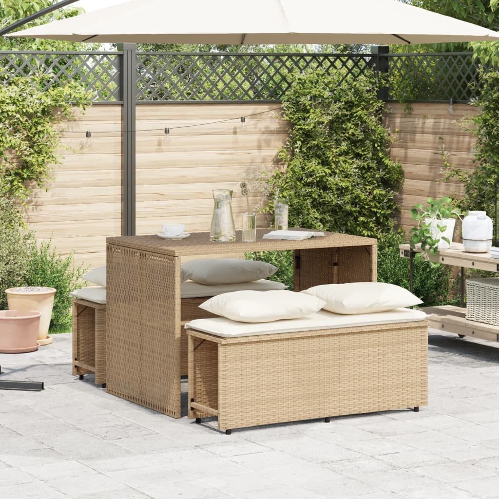 vidaXL Garten-Essgruppe 3-tlg. Garten-Essgruppe mit Kissen günstig online kaufen