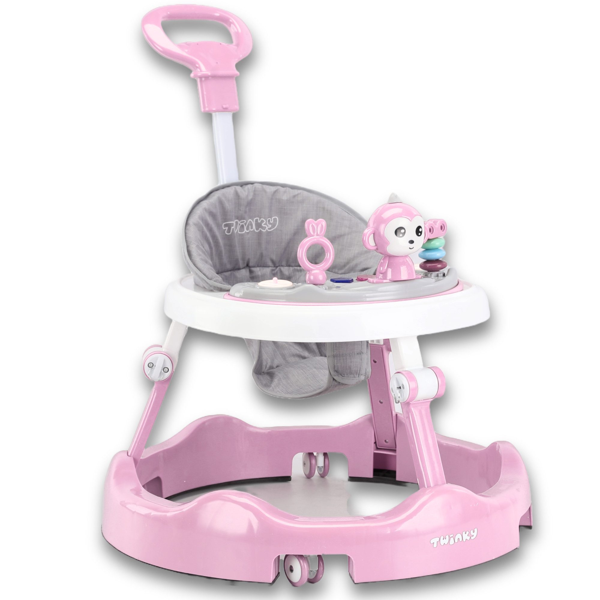 TWINKY Babywalker Höhenverstellbarer 4 in 1 Lauflernhilfe Lauflernwagen, (Bedienungsanleitung für Babywalker)
