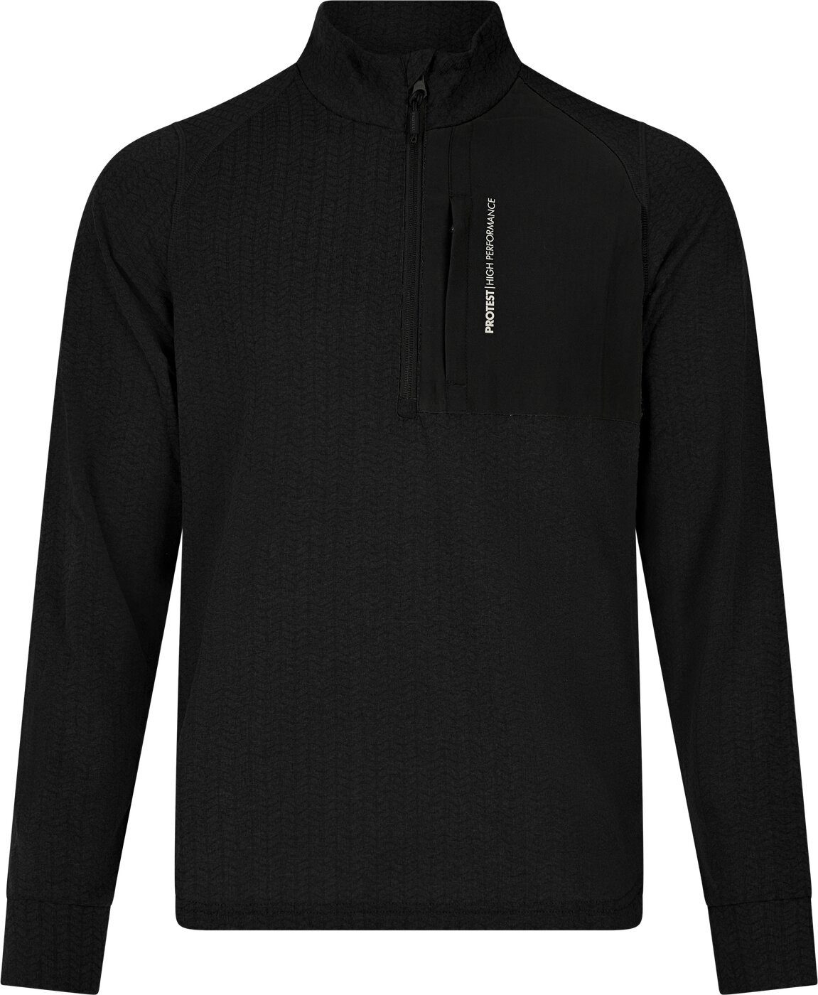 Protest Funktionshemd PRTCatcher 1/4 zip active top TRUE BLACK