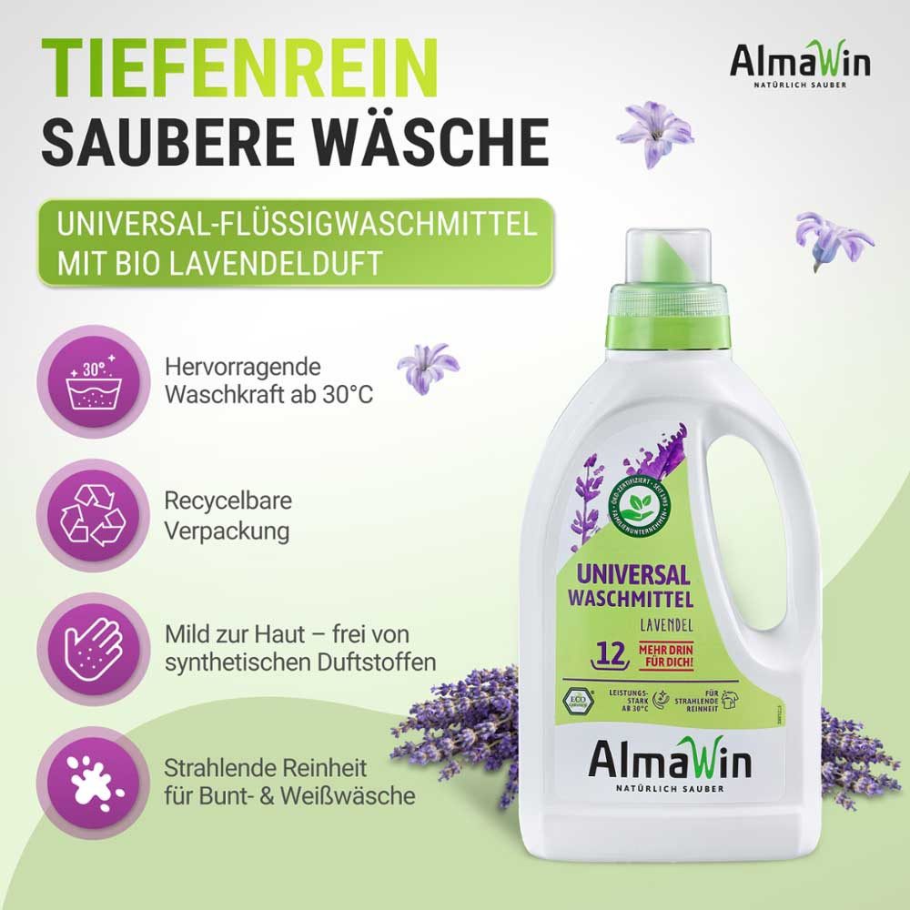 Almawin Waschmittel - flüssig 750ml Vollwaschmittel