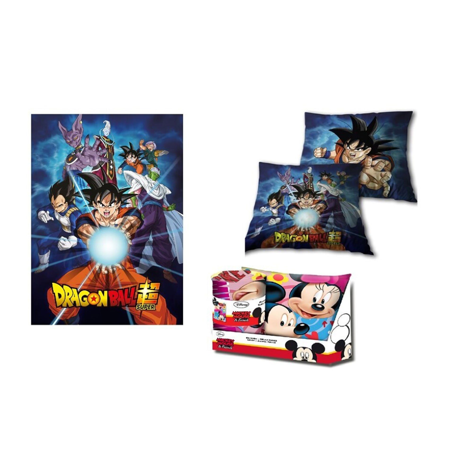 Bett-Set, Geschenkset - Dragon Ball Decke und Kissen - 100x140 cm / 35x35 cm, empireposter