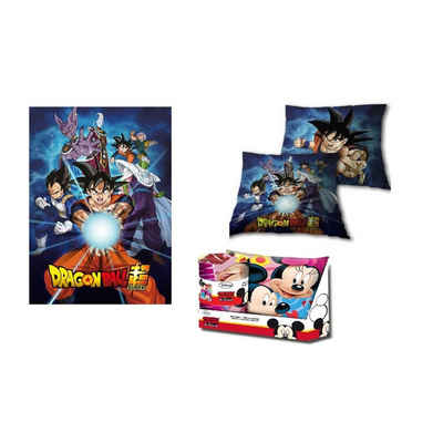 Bett-Set, Geschenkset - Dragon Ball Decke und Kissen - 100x140 cm / 35x35 cm, empireposter