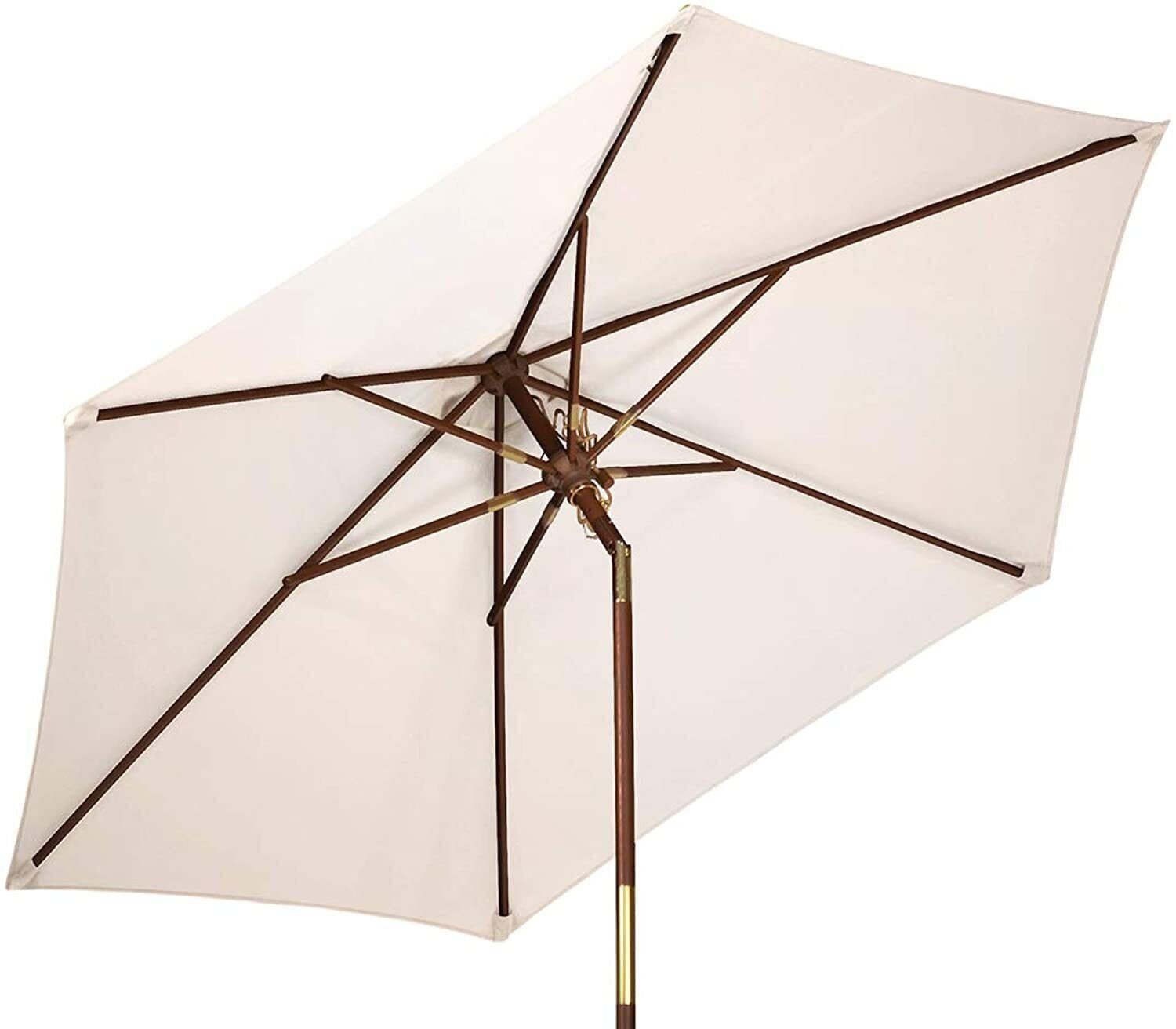 Kai Wiechmann Sonnenschirm Runder Balkonschirm 240 cm als hochwertiger Schattenspender, knickbarer Gartenschirm mit Windauslass & UPF 50+