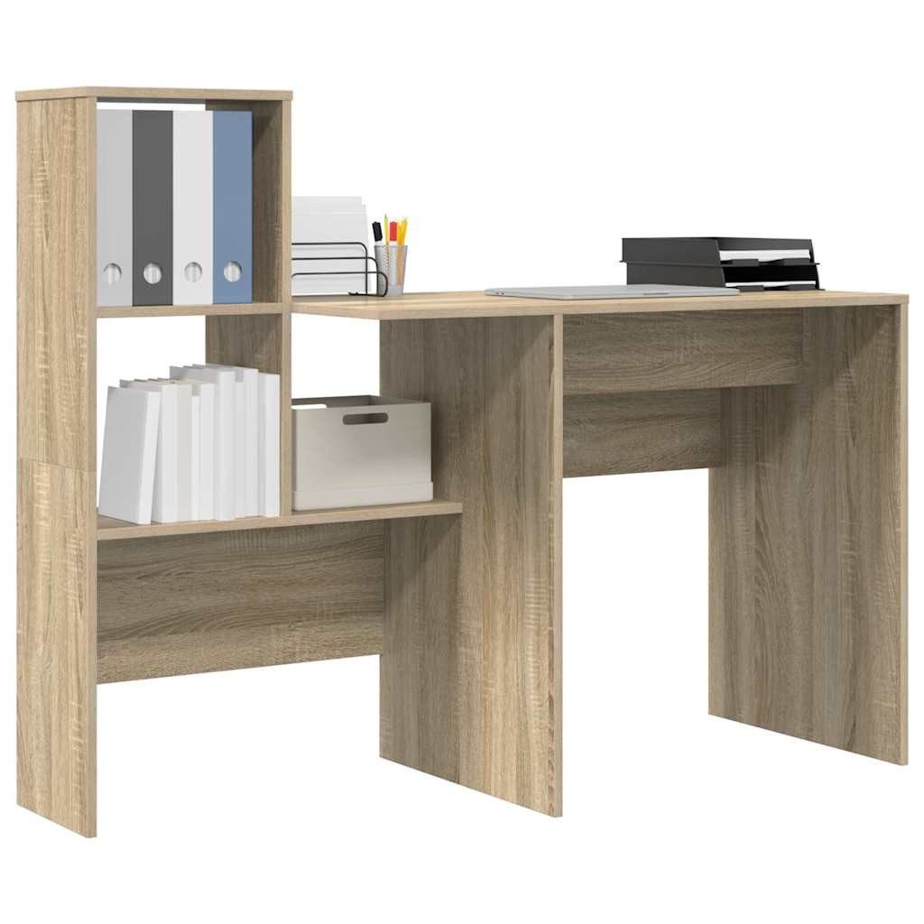 vidaXL Schreibtisch Schreibtisch Sonoma-Eiche 131,5 x 50 x 106,5 cm Holzwer günstig online kaufen