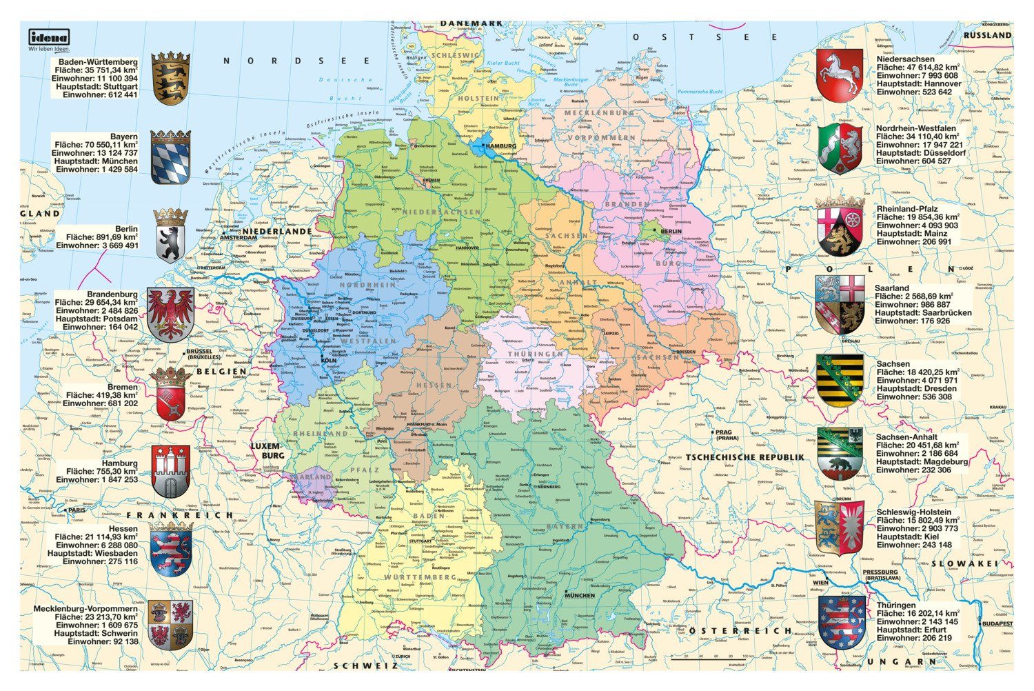 Idena Schreibtischunterlage Idena Schreibunterlage PP 58,5x38,5cm Deutschland