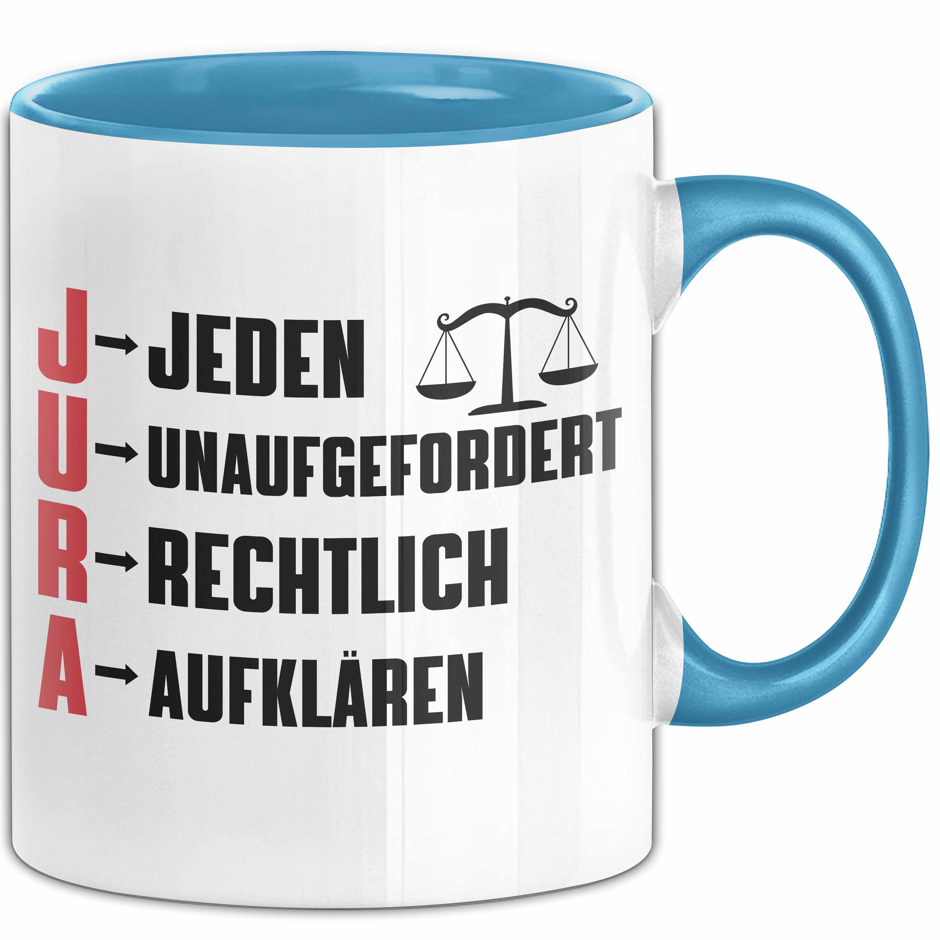 Tasse Jurist Tasse Geschenk Jeden Unaufgefordert Rechtlich Aufklären Jura-St