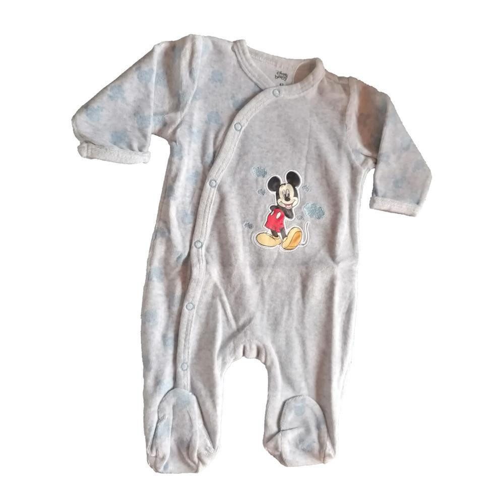 Disney Strampler Mickey Mouse 'Frechdachs' Strampler, Baumwolle-Polyester, Blau &