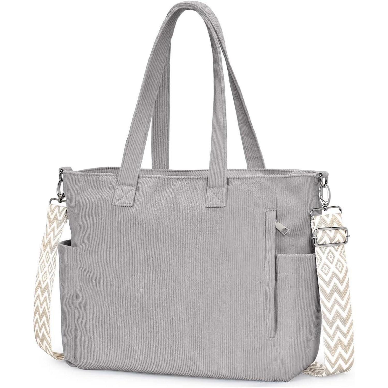 LuxusKollektion Handtasche Damen Cord Umhängetasche Groß Tote Bag Crossbody mit Schultergurt