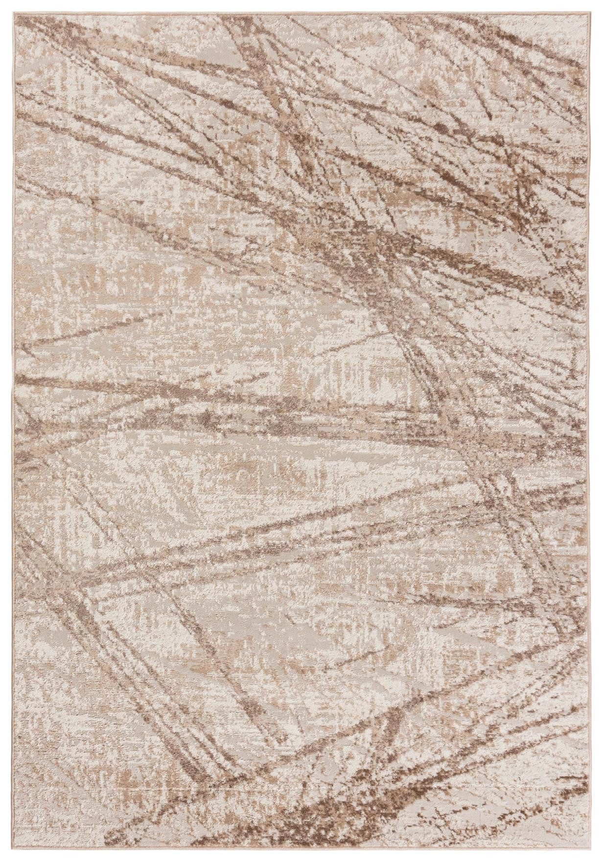 Mazovia Designteppich Modern Abstrakt Beige Creme Wohnzimmer, Schlafzimmer, Esszimmer, Büro, Fußbodenheizung